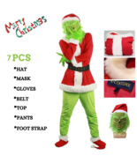 Christmas Santa Costume Adult Grinch Stole Cosplay Costume Christmas Out... - £46.79 GBP