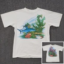 VTG 1988 Harlequin Sea Life Tshirt Mens Size Large Nature Fish Single Stitch 80s - $22.14