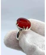 Natural Red Agate Ring, Gemstone Ring, Yemeni aqeeq ring, handmade ring,... - $155.00