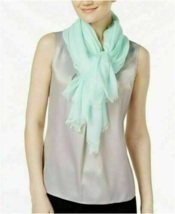 New Calvin Klein Chambray Woven Oblong Scarf Pastel Blue One Size - MSRP... - £13.91 GBP