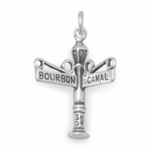 Vintage Style Bourbon &amp; Canal Street Charm Antique 925 Sterling Silver G... - $37.24
