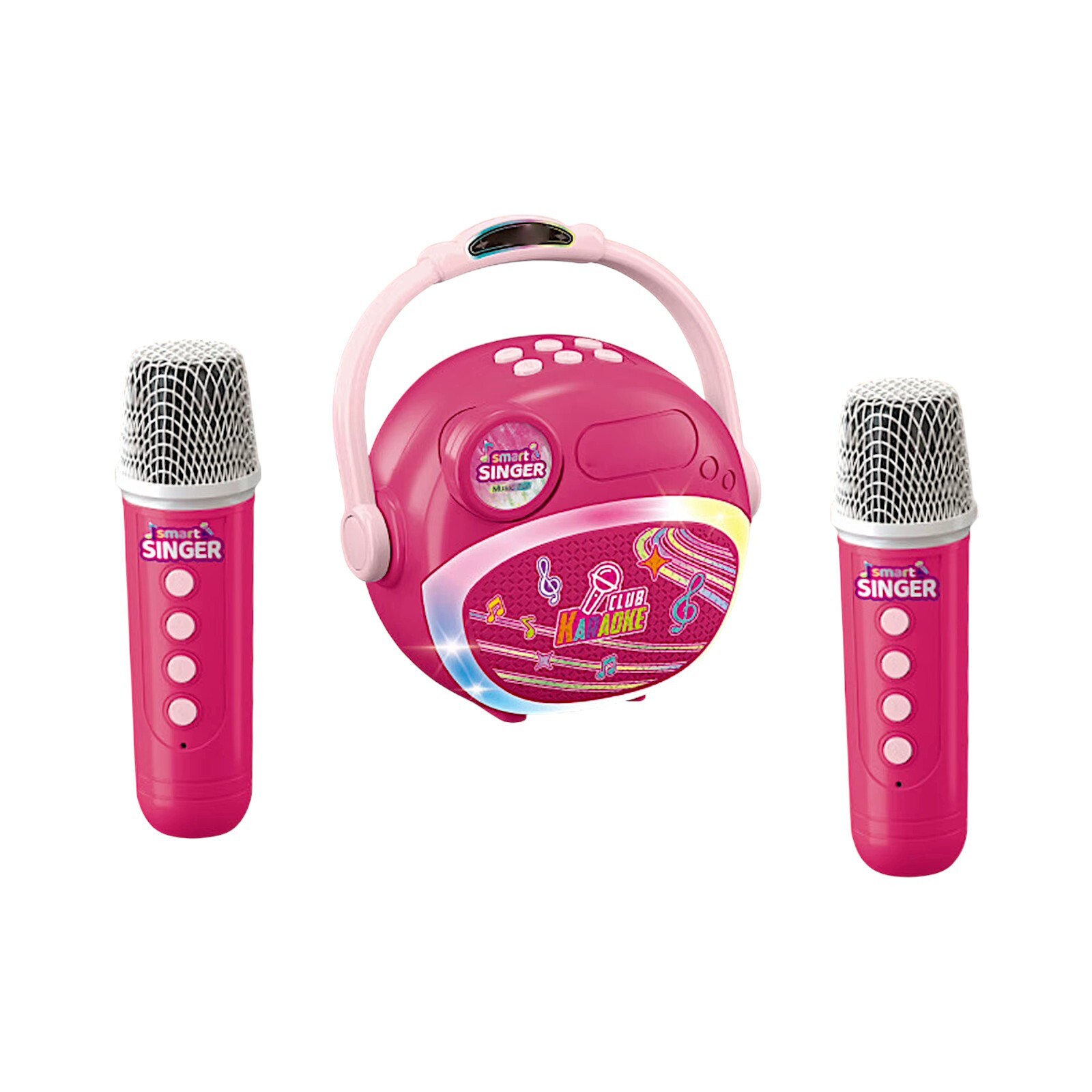 Smart Singer Karaoke Machine 2 Microphones Wireless BT Speaker Home Party Set Item image 2