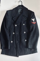 Vintage New US Navy Pea Coat Overcoat 100% Wool Enlisted Military Mens S... - £58.01 GBP