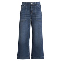 Time and Tru Women&#39;s High Rise Wide Leg Crop Utility Jeans, MDWASH Size 20 - £20.15 GBP