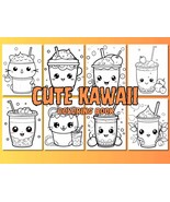 Kawaii Coloring Pages for Kids, Cute Animals &amp; Cupcakes, Printable PDF - $5.00