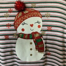 Lilt Girls Santas Little Helper Elf Ls Striped Drop Waist Dress Euc M 7/8 - £26.65 GBP