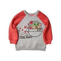 Star Wars Infant Boys Baby Yoda &quot;I Steal Hearts&quot; Sweatshirt - Size: 12 Months - £7.60 GBP