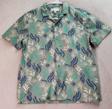 Nordstrom Rack Shirt Boys Size XL Green Floral Short Sleeve Collared But... - £11.60 GBP