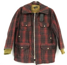 Authentic Vintage Woolrich Hunting Coat - Buffalo Plaid Wool, Talon Zip,... - £96.39 GBP