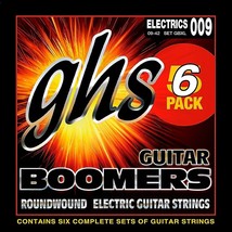Boomers Gbxl Extra Light Electric Guitar Strings (9-42) 6-Pack - £47.73 GBP