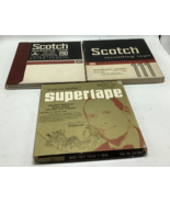 Lot of 3 Scotch 190 111 Reel To Reel 7 Inch Tape Realistic supertape 1800 - $19.16 CAD