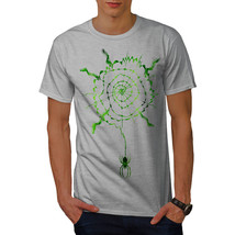 Wellcoda Spider Web Spiral Mens T-shirt, Spider Graphic Design Printed Tee - £14.92 GBP+