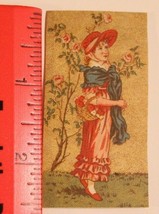 Victorian calling Card Deux Medailles D&#39;or Exposition 1878 Woman &amp; Flowers VTC 1 - £3.88 GBP