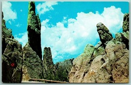 Granite Needles Monoliths Needles Hwy South Dakota SD UNP Chrome Postcard H10 - £2.29 GBP