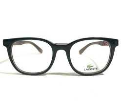 Lacoste Eyeglasses Frames L2809 001 Black Brown Round Thick Horn Rim 50-... - £47.52 GBP