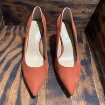 Lauren Ralph Lauren Lanette Suede Pump Stiletto Heel Autumn Orange New S... - $72.02