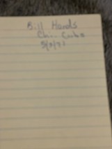 Bill Hands Signed Auto Baseball Index Card Autograph - £2.35 GBP