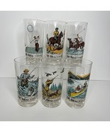 (6) Tall Tale&#39;rs By George Miller Golf Sports Tumblers Glasses Vintage I... - $42.08