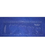 4 Mini Hearts Template for 1/2&quot; Foot - Clear with Ruler 1/8&quot; Thick - $24.04