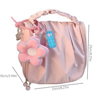 Pleated Cute Cloud Makeup Bag  Cosmetic Bag Korean INS Fashion Cosmetics Case Ha - £49.86 GBP