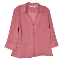Cato Pin Stripe Button Front Blouse Size Large - £11.11 GBP