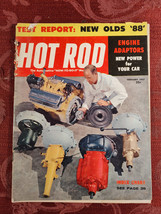 RARE HOT ROD Magazine February 1957 Oldsmobile 88 Engine Adaptors - $21.60