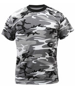 Tee Spring White Camo Short Sleeve Hot Weather T Shirt 100% Cotton RN# 1... - £9.59 GBP