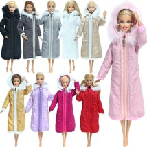 Long Coat Cotton Outfits for Barbie Doll Clothes Accessories Winter Warm... - £6.99 GBP