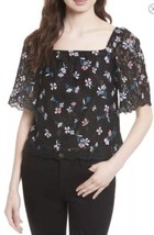 NWT Women’s Rebecca Taylor S/S &quot;Layla&quot; Floral Embroidered Lace Blouse Top Sz 10 - £63.30 GBP