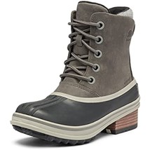 SOREL Women&#39;s Slimpack III Lace Up Waterproof Leather Winter Boot Size 7M Black - £82.86 GBP