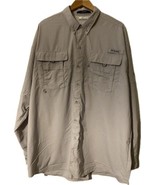 Columbia PFG Bahama Button down shirt size 2XT light gray Omni-Shade fis... - £18.91 GBP