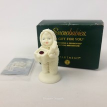 Snowbabies A Gift for You July Figurine 3&quot; Swarovski Crystal Ruby Red in... - $332.72 MXN