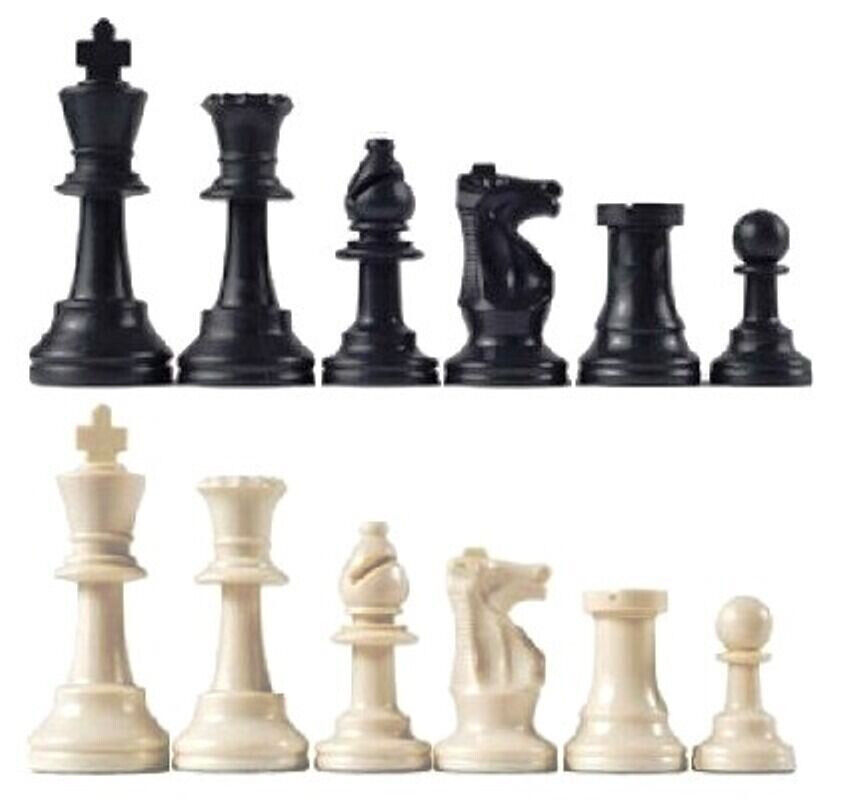 Staunton Tournament Ready Single Weighted Chess Pieces 3.75 In King Extra Queens - $13.86