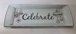 “Celebrate" Christmas Rectangular Platter (Food Network -Eat Drink & Be Merry) - £19.87 GBP