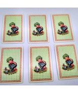 6 Elf Watering Garden Playing Cards for Crafting, Re-purpose, Up-cycle, ... - £1.80 GBP
