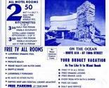 Fountainhead Motel Ad Flyer 1960&#39;s Collins Avenue Miami Beach Florida - £19.84 GBP