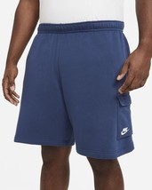 Nike Sportswear Fleece Men&#39;s Cargo Shorts CZ9956-410 Size S Midnight Navy NEW - £37.59 GBP