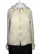 Lauren Ralph Lauren Women’s Size 6 Small Cream Wool Bomber Jacket - £19.07 GBP