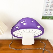 Funny Mushroom Shape Messenger  Bag Cute  Girl Crossbody Satchel Women Leather C - £48.08 GBP