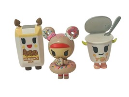 Tokidoki Toy Figures Moofia Mixed Lot 3 Toki Doki Almond Milk Doughnut J... - £27.11 GBP