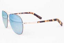 Tom Ford April Rose Gold / Blue Mirror Aviator Sunglasses TF393 28X 61mm - £151.09 GBP