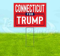 Connecticut For Trump 18x24 Yard Sign With Stake Corrugated Bandit 2024 - £20.54 GBP+