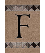 NIP Double Sided &quot;F&quot; Initial 12 Inch X 18 Inch Decorative Burlap Garden ... - $12.82