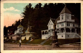 POSTCARD-LAKE Winnipesaukee, NH-SOLDIERS Monument &amp; G.A.R. Buildings, Weirs BK62 - £6.33 GBP