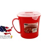 Microwave Soup Stew Ramen Mug 19oz BPA-Free Steamer w/ Vent &amp; Lid - $13.52 CAD