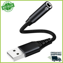 USB Type A To 3.5mm Jack Audio Adapter Cable To Aux Female Headphone Mac... - $12.45 CAD