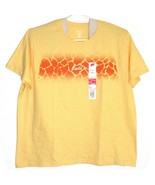 Bold Hanes Perfect T XL Yellow Relaxed Fit Giraffe Pattern Print Womens ... - £58.89 GBP