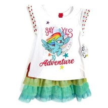My Little Pony Girls Outfit 2T Rainbow Dash Shirt and Tutu Skort Set Sparkle - £14.63 GBP