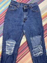 Vtg 90s Levis 551 Relaxed Fit Tapered Leg Denim High Rise Jeans USA Sz 6 26x31 - £17.80 GBP