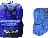 Pokemon Go Team Mystic full size school bag backpack 18&quot; Blue - $26.99